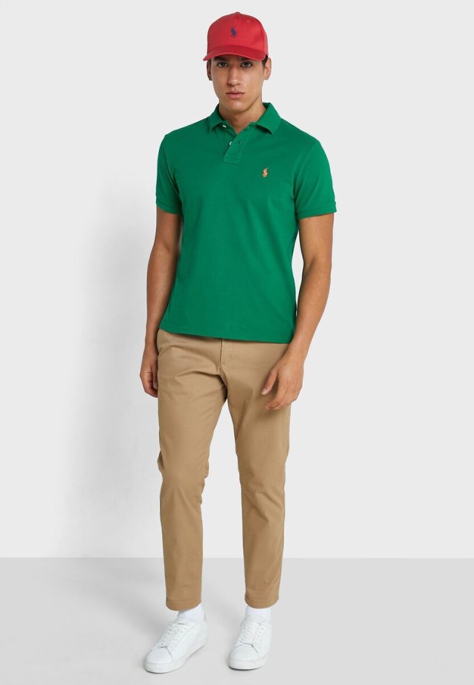 Yeşil Erkek Ralph Lauren Temel Polo Tişörtleri Yeşil Erkek Ralph Lauren Temel Polo Tişörtleri
