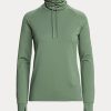 Yeşil Kadın Ralph Lauren Huni Yaka Jersey Sweatshirt
