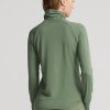 Yeşil Kadın Ralph Lauren Huni Yaka Jersey Sweatshirt
