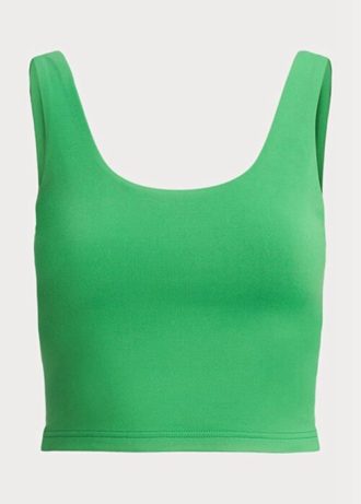 Yeşil Kadın Ralph Lauren Kısa Süet Jersey Tankları