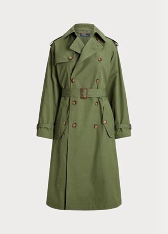 Yeşil Kadın Ralph Lauren Poplin Montları