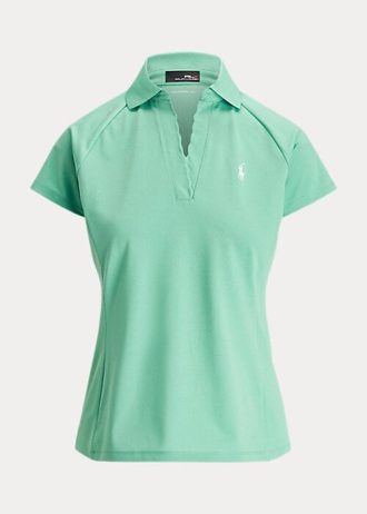 Yeşil Kadın Ralph Lauren Özel Kesim Piqué Polo Tişörtleri
